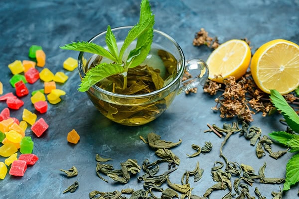 Tea-with-mint-and-herbs Tea-with-mint-and-herbs