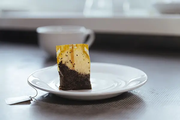 used tea bag used tea bag