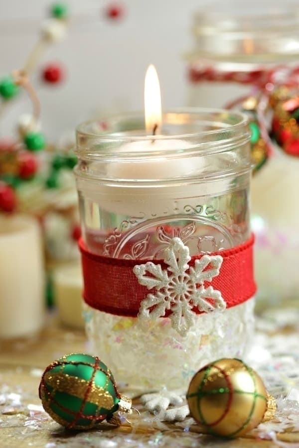 Mason Jar Christmas Candles The Farm Girl Gabs®