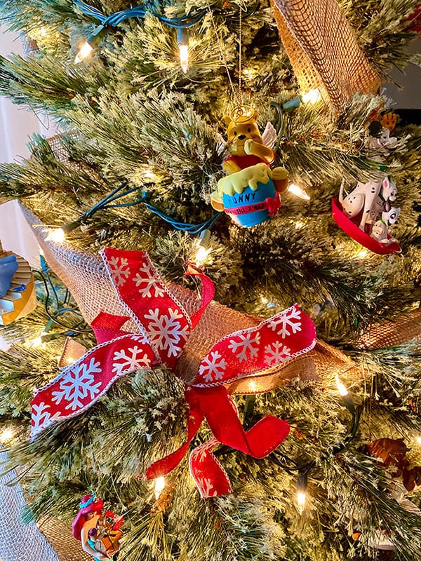 Ribbon on my Christmas tree