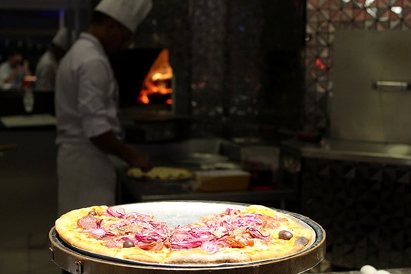 As Pizzas feitas na hora