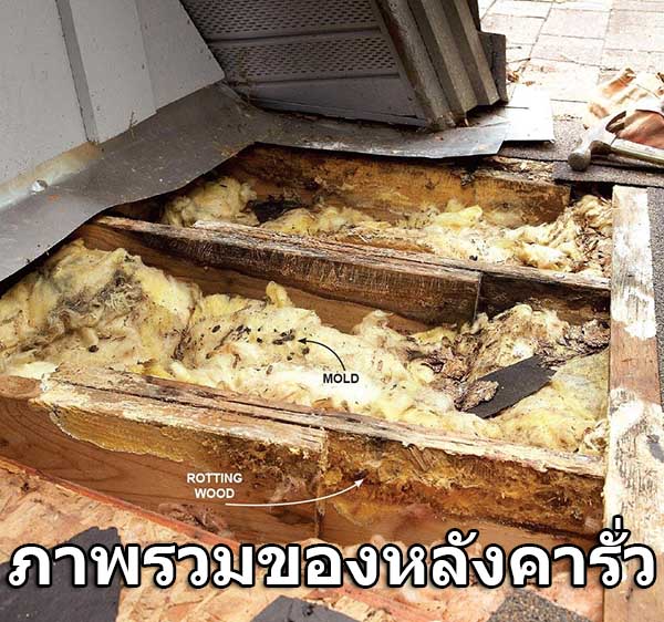 วิธี ซ่อม หลังคา รั่ว