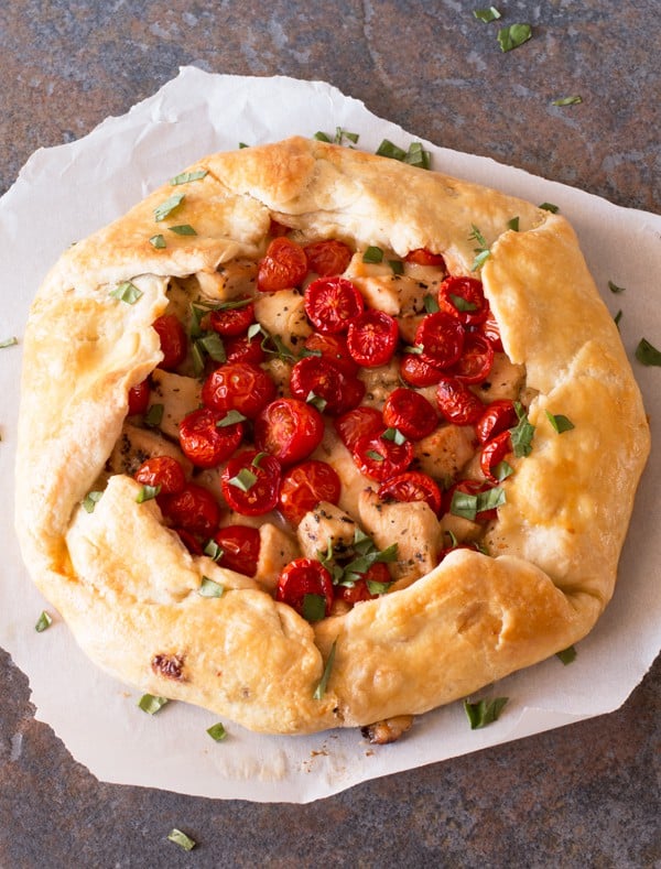 Savory Chicken Caprese Galette Cake 'n Knife