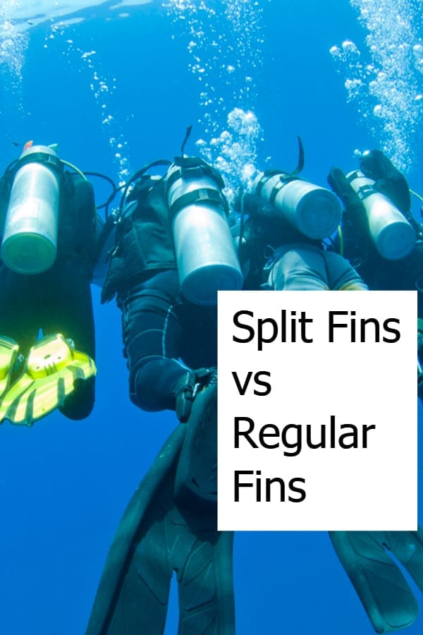 Split Fins vs Paddle Fins are used by scuba divers as both open-heel or full foot variants