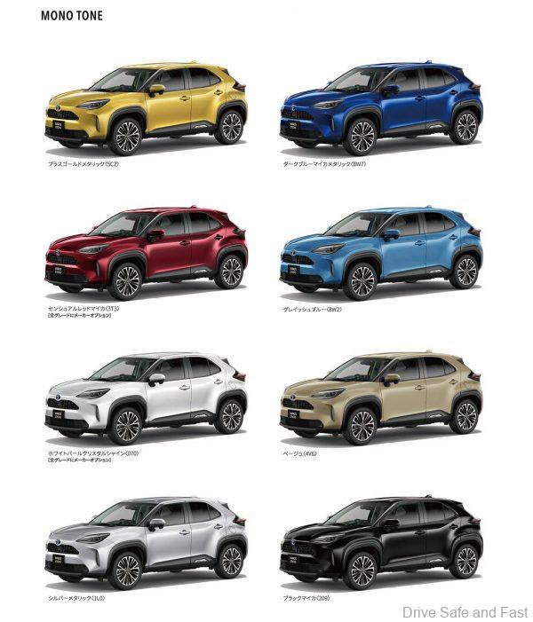 Toyota Yaris Cross colours