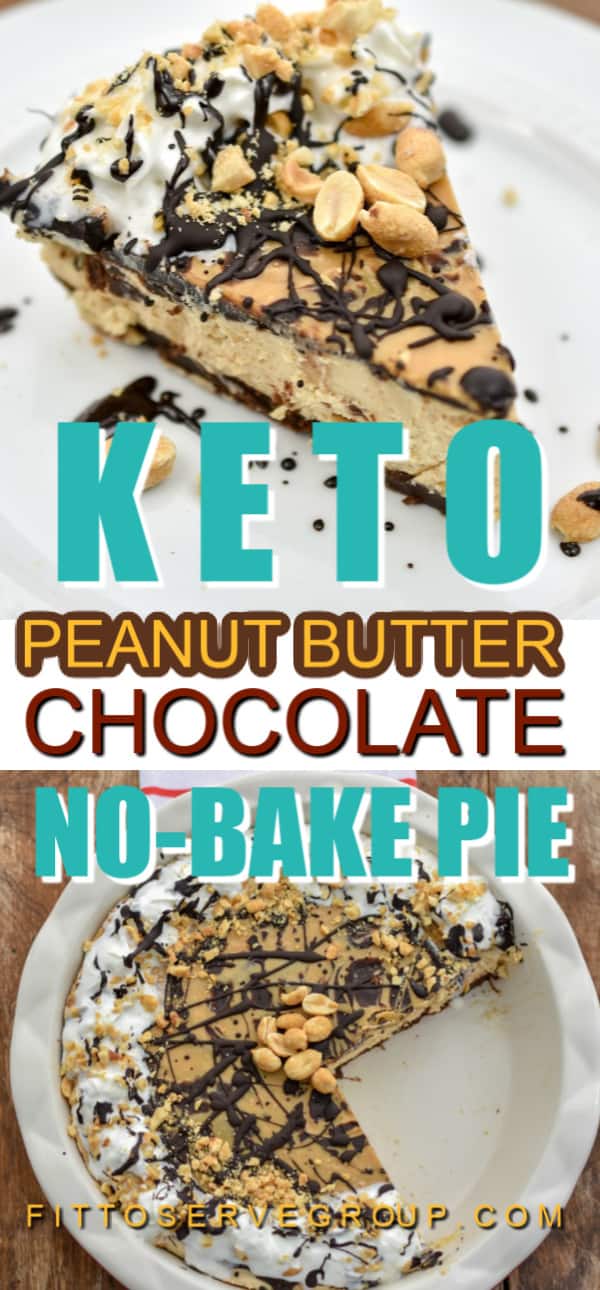 Keto Peanut Butter Chocolate No Bake Pie