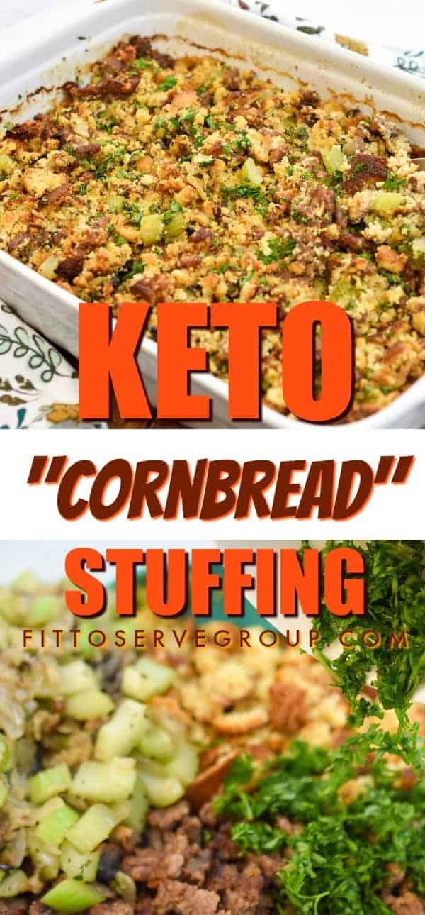 Keto cornbread stuffing long pin