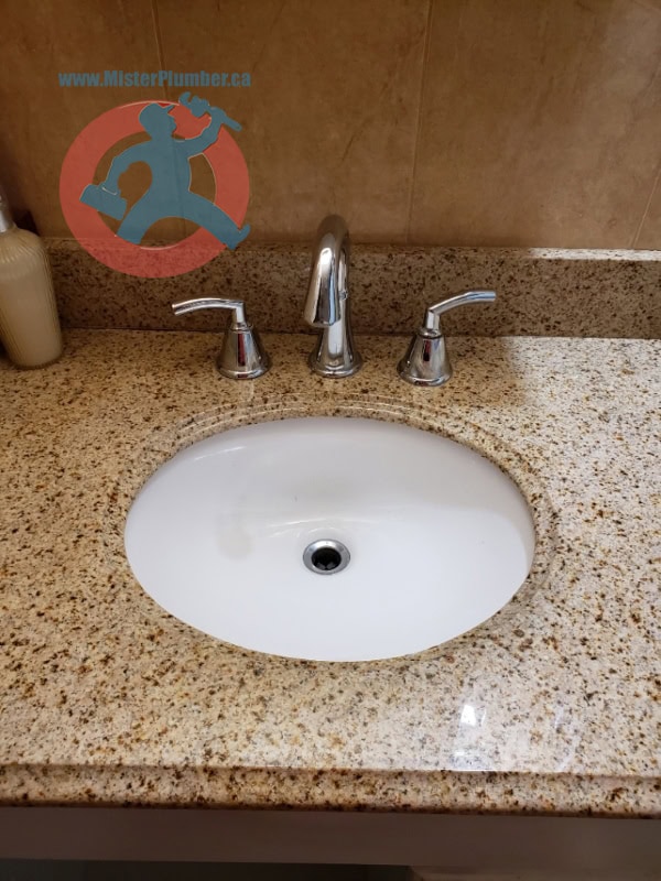 Lavatory faucet install