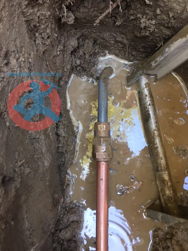 New 1” copper water service in Toronto