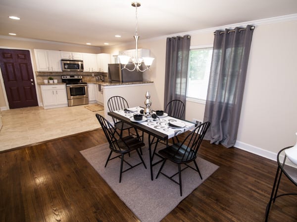 Dining room and kitchen in Atlanta home Dining room and kitchen in Atlanta home