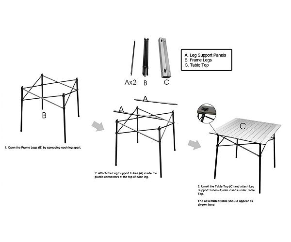 Timber Ridge Roll Up Table Assembly