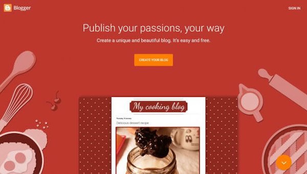Blogger as blogging platform