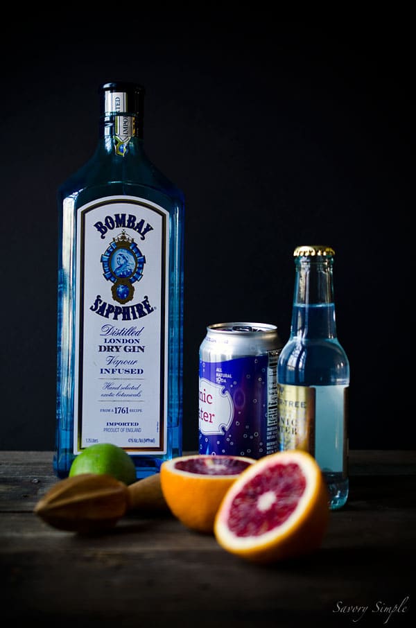 Blood Orange Gin and Tonic Cocktail Recipe Savory Simple