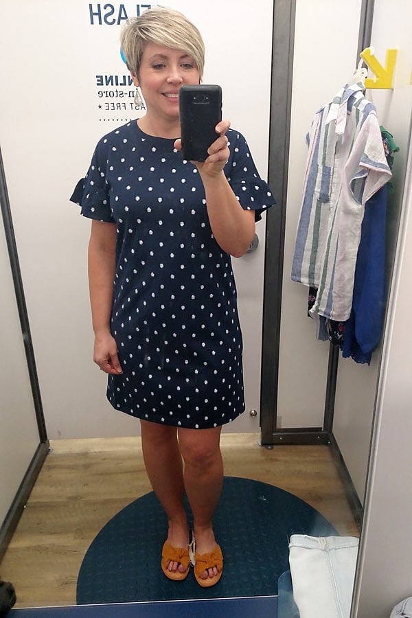 ruffle sleeve tee dress