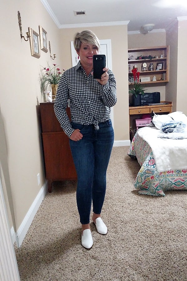 gingham shirt for wearing this fall