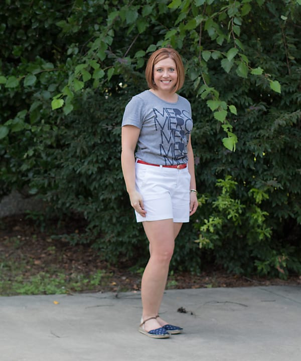 graphic tee with shorts
