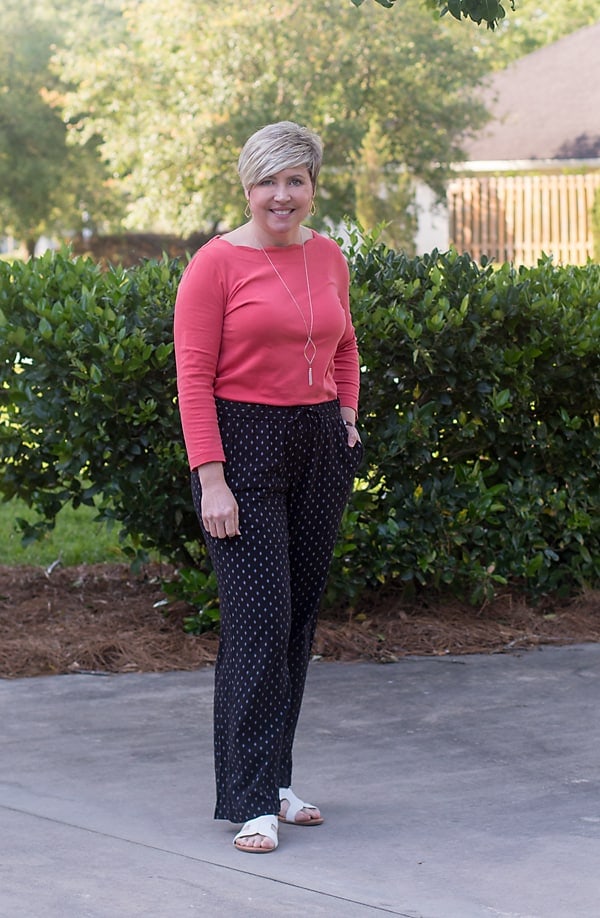 casual women's outfit soft pants