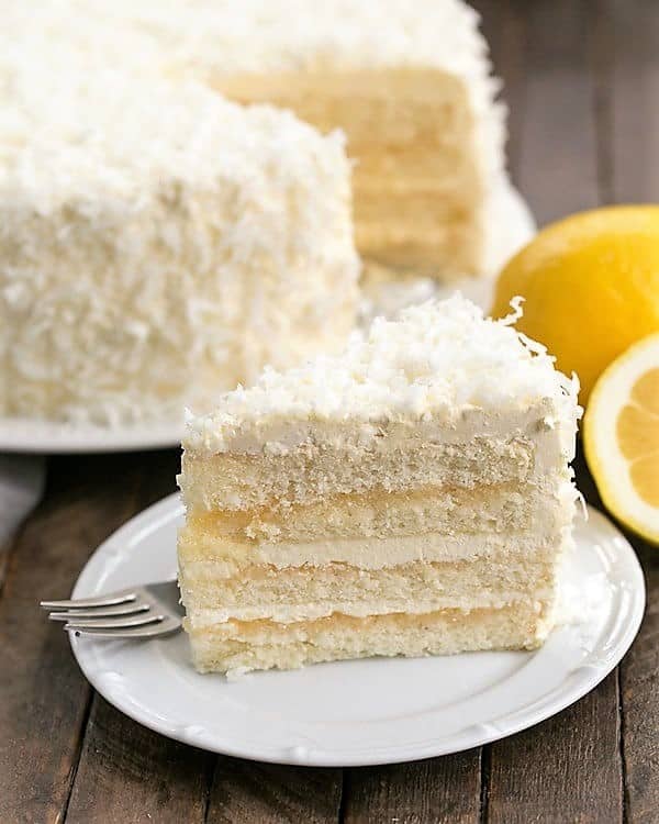 Layered Lemon Cake with Lemon Curd