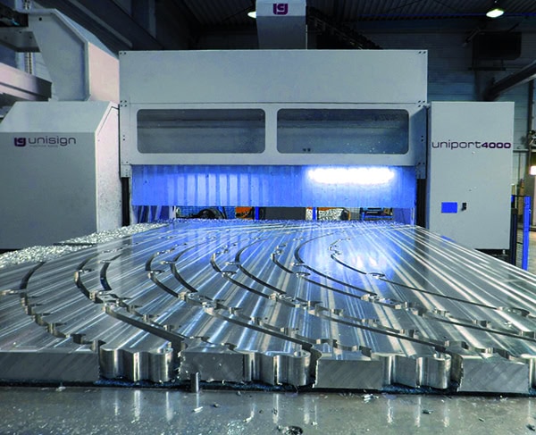CNC machining centres for machining of aluminium components such as seat rails.