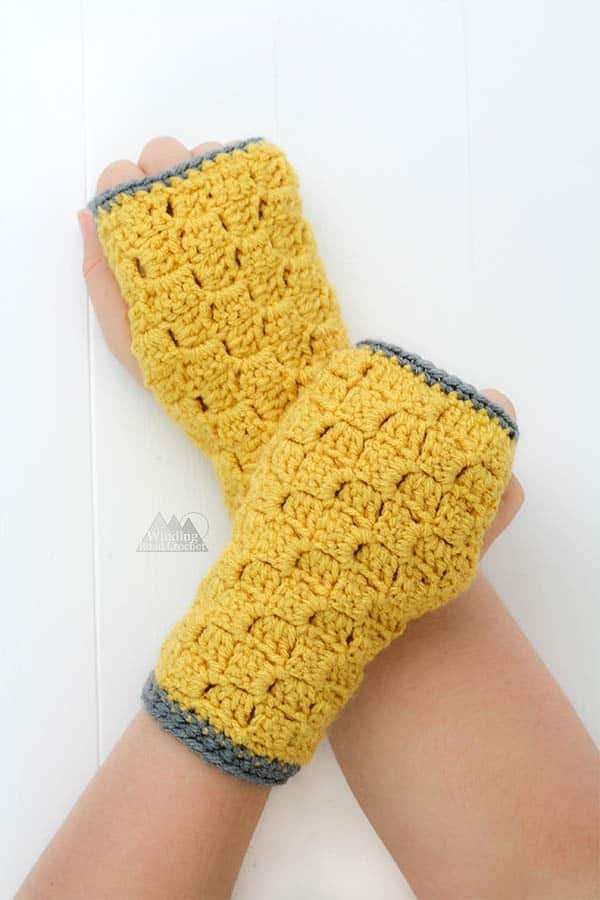 C2c Fingerless Gloves Crochet Pattern Winding Road Crochet