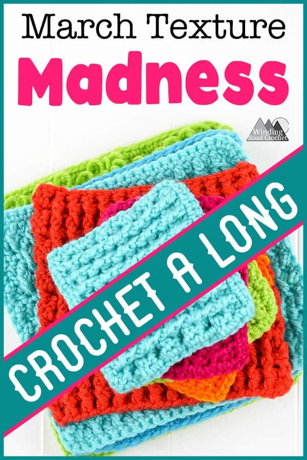 Learn to crochet beautiful texture stitches in the March Texture Madness Crochet A Long