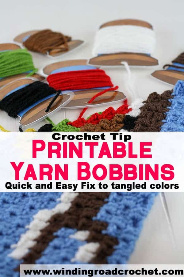 crochet tips, yarn bobbins, crochet printables, quick and easy, winding road crochet
