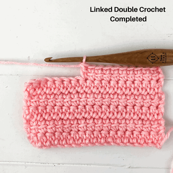 Learn to crochet the linked double crochet stitch. It is a modified double crochet that leave you with no holes. Video and photo tutorial.