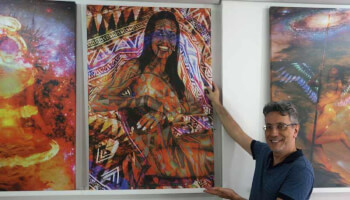 Pintura "African Gioconda" do Artista Henrique Vieira Filho