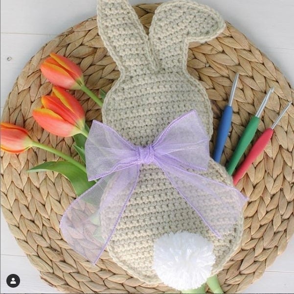 This Crochet Easter bunny is sure to brighten your home this spring. Follow the simple free crochet pattern to make this cute little crochet bunny.