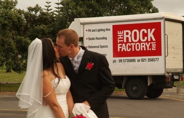 Mark and Michelle on their wedding day, about us, our history