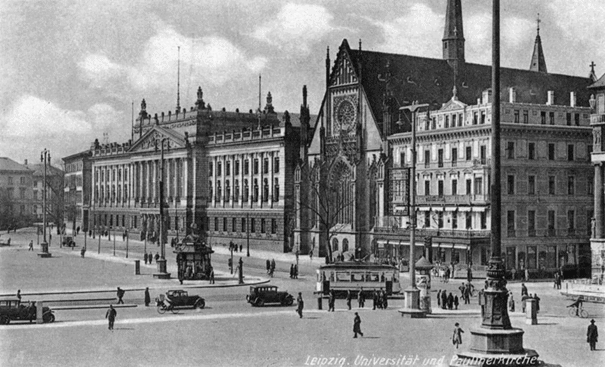 University of Leipzig with St Pauls Church