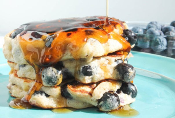 Banana Blueberry Pancakes For One The Salted Cookie