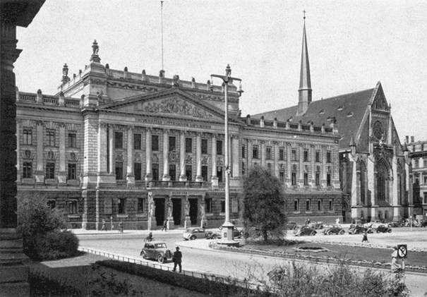 University of Leipzig with St Pauls Church