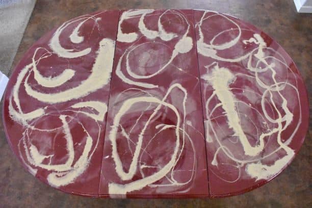 completed resin table top