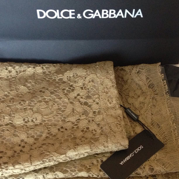 Sneak peek… Dolce & Gabbana Nude lace skirt from the latest Mosaic Collection