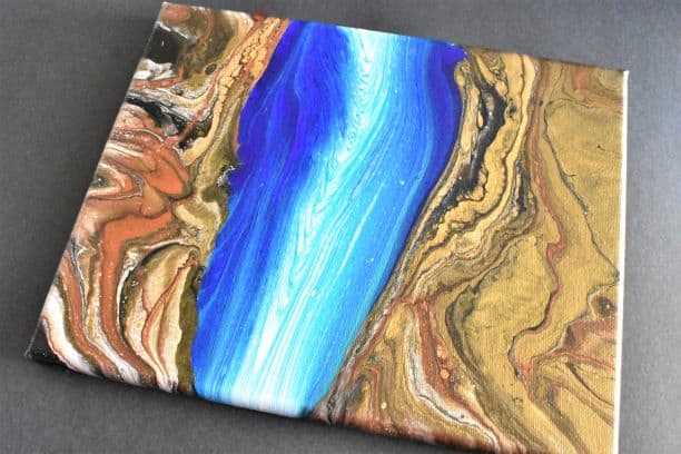 Waterfall painting dirty-cup pour and waterfall pour combo complete