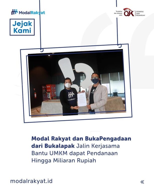 Bukalapak Collaborates with Modal Rakyat, Financing MSMEs (source: special) Bukalapak Collaborates with Modal Rakyat, Financing MSMEs