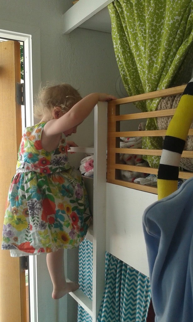 This one is moving on up to the top bunk too...