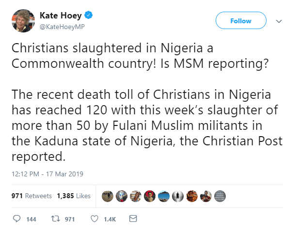 Kate Hoey SLAMS Media as Christians SLAUGHTERED with ZERO coverage!