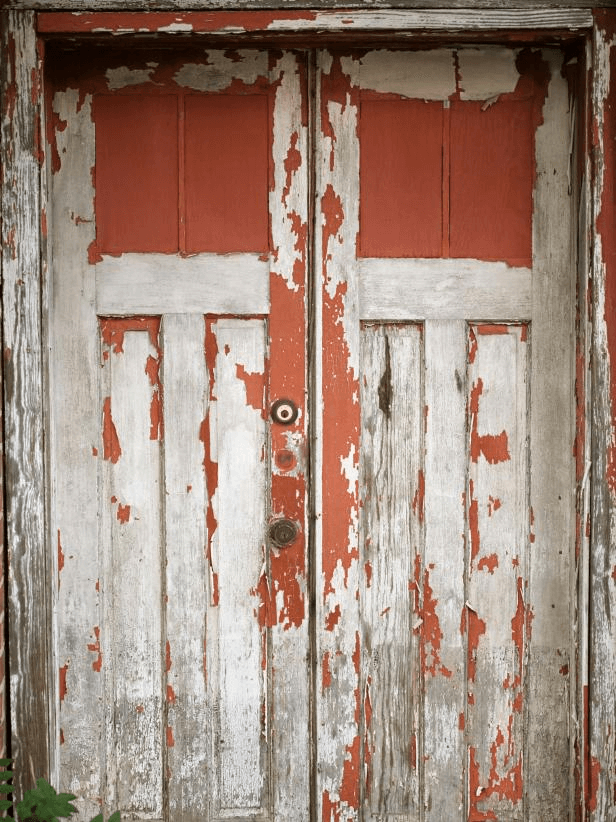 WEATHERED WOODEN DOOR SHABBY CHIC PORCH DECOR IDEAS