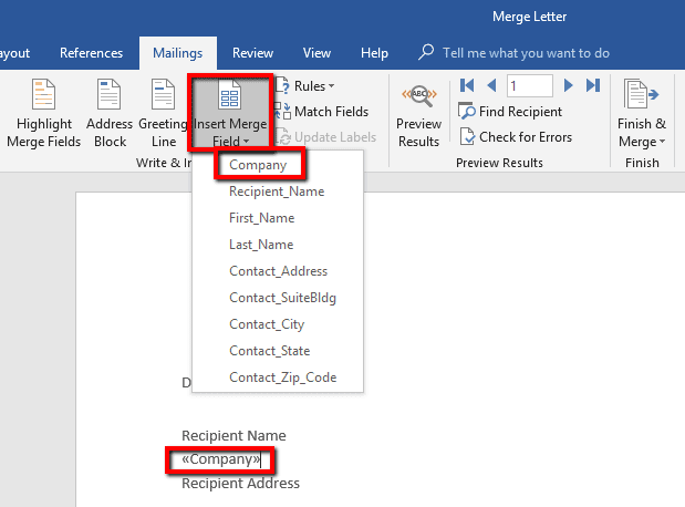 how to do mail merge in office 2016