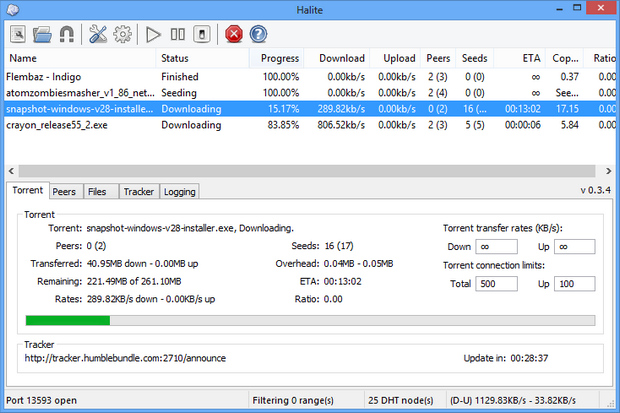 De interface van Halite