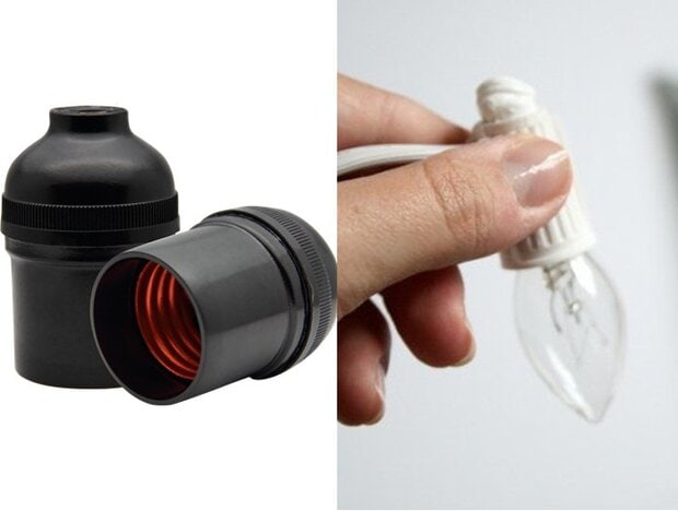 Bahan utama yang digunakan adalah fitting dan lampu
