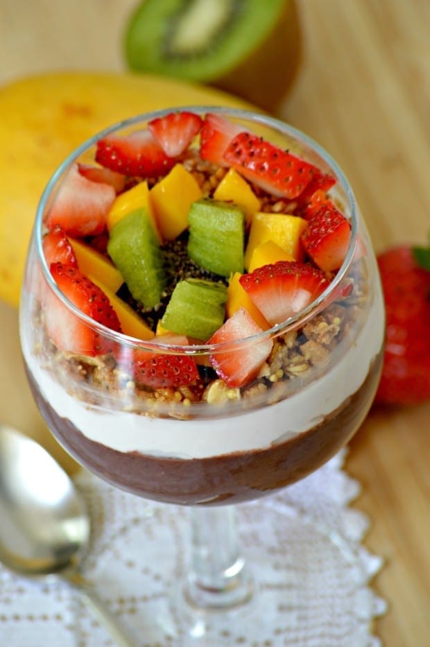 Layered Acai and Granola Smoothie Bowls