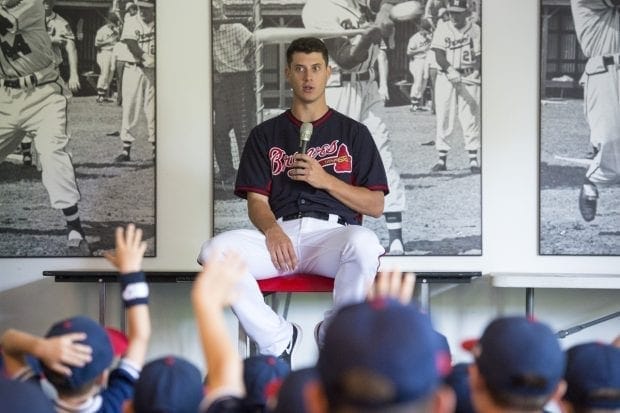 ATLANTA, GA - JULY 15: The Atlanta Braves hosted Braves Camp on July 14, 2016 in Atlanta, Georgia. (Photo by Patrick Duffy/Beam/Atlanta Braves/Getty Images) *** Local Caption ***