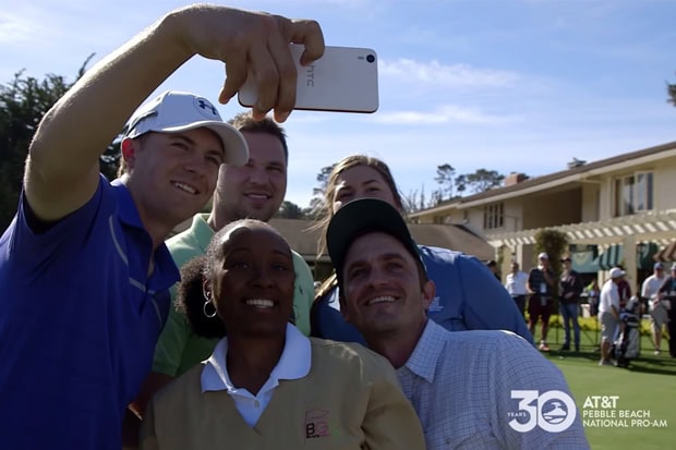 Jordan Spieth Taking a Selfie at Pebble Beach Pro-Am
