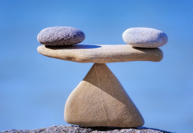 Pietre in equilibrio una sull'altra