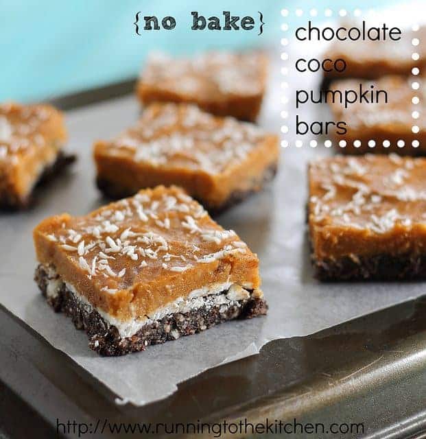 No Bake Chocolate Coconut Pumpkin Bars