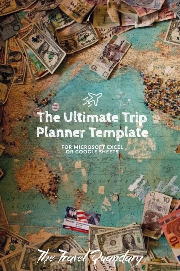 The Ultimate Trip Planner Template Pin 1 Pin to Pinterest | Trip Planner Template for Microsoft Excel or Google Sheets