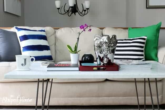 Diy Marble Coffee Table The Striped House